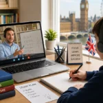 One-to-One Online Tutoring session with a student learning maths from a tutor